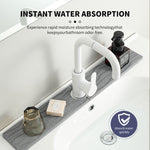 Diatomite Kitchen Water-Absorbent Drying Mat Bathroom Vanity Faucet Countertop Drainage Mat, 40x10cm