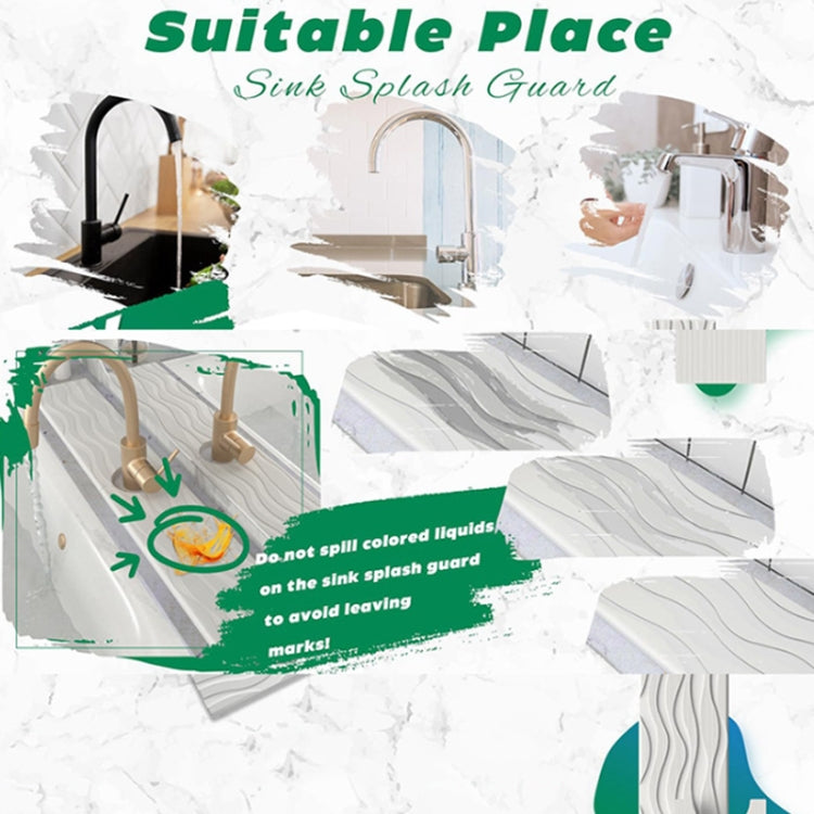Diatomite Kitchen Water-Absorbent Drying Mat Bathroom Vanity Faucet Countertop Drainage Mat, 40x10cm