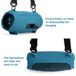 JBL Charge 5 스피커 실리콘 케이스 어깨끈 휴대용 가방 포함, 실리콘 케이스 블랙, 실리콘 케이스 블루