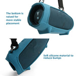 JBL Charge 5 스피커 실리콘 케이스 어깨끈 휴대용 가방 포함, 실리콘 케이스 블랙, 실리콘 케이스 블루