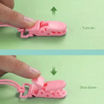 10pcs Baby Pacifier Anti-drop Chain Clips Cartoon Crocodile Clips Pacifier Clamps