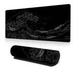 빅 웨이브 게이밍 마우스 패드 미끄럼 방지 고무 데스크 매트, 300x600x2mm, 300x700x3mm, 300x800x2mm, 300x800x3mm, 400x900x2mm, 400x900x3mm