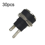 30개 전자 장비 DC 암 전원 소켓 너트 포함, DC5.5x2.1MM, DC5.5x2.1MM 전면 구리, DC5.5x2.5MM, DC3.5x1.3MM