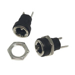 30개 전자 장비 DC 암 전원 소켓 너트 포함, DC5.5x2.1MM, DC5.5x2.1MM 전면 구리, DC5.5x2.5MM, DC3.5x1.3MM