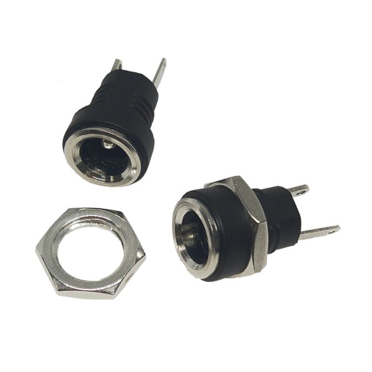 30개 전자 장비 DC 암 전원 소켓 너트 포함, DC5.5x2.1MM, DC5.5x2.1MM 전면 구리, DC5.5x2.5MM, DC3.5x1.3MM