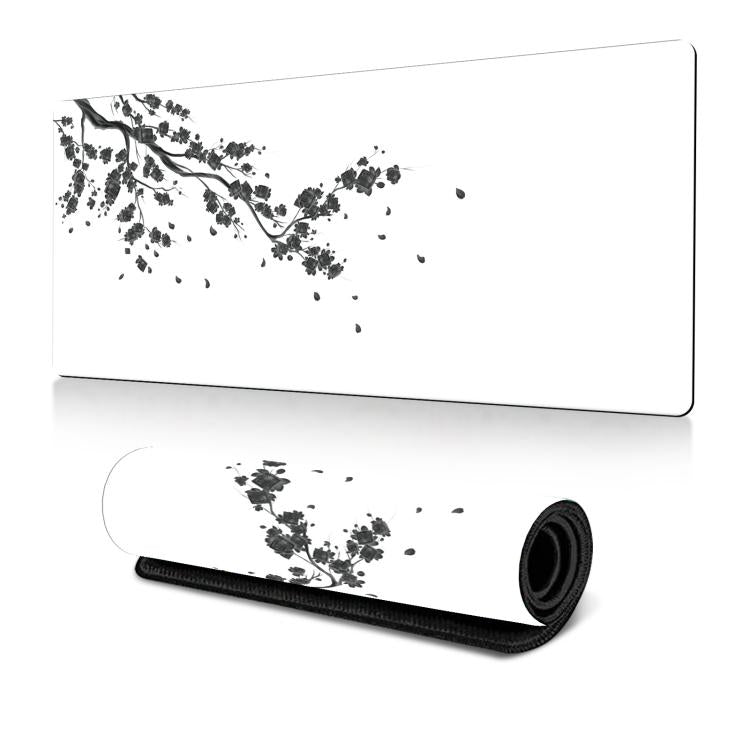 먹그림 벚꽃 고무 미끄럼 방지 마우스 패드 데스크 매트, 300x600x2mm, 300x700x2mm, 300x800x2mm, 400x900x2mm