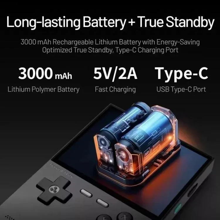 TRIMUI BRICK Open Source Pocket Console Portable Wireless Bluetooth HD Retro Arcade, Standard No Card, 64G, 128G, 256G