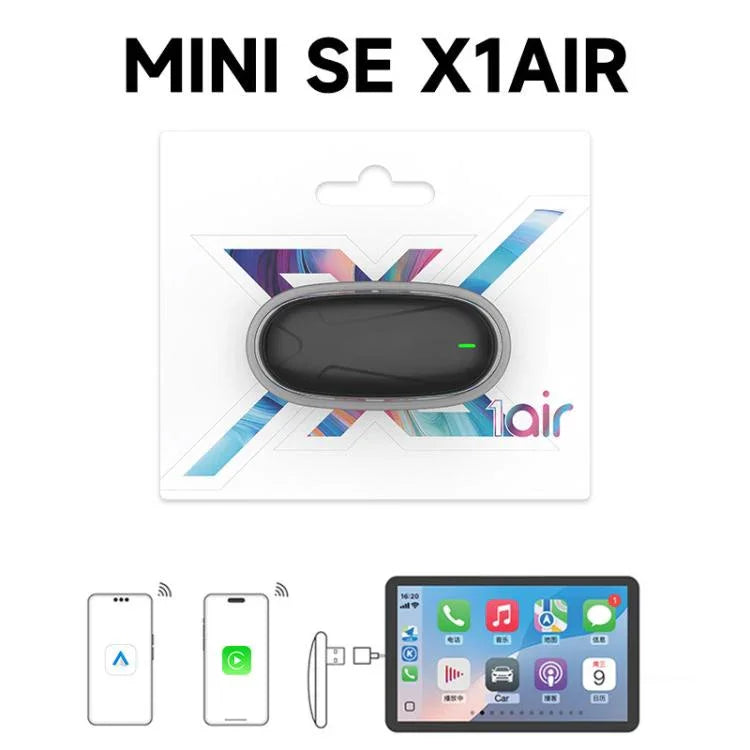 오리지널 카플레이 유선-무선 박스 어댑터 차량 연결 안드로이드 박스, MINI SE X1AIR 블랙, MINI SE X2AIR 블랙