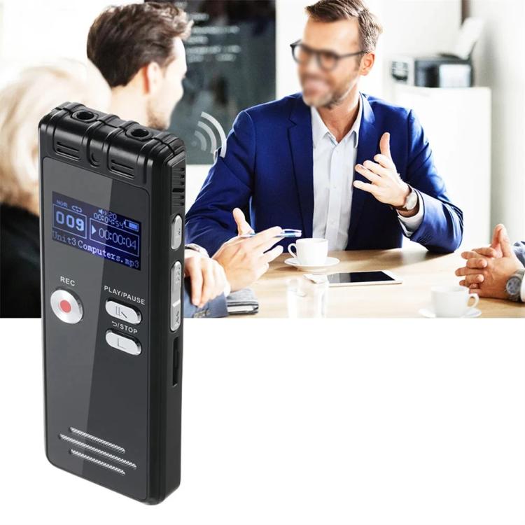 SK6 0.8인치 LED 화면 인터뷰 녹음기 USB 충전 MP3 플레이어, 메모리 없음, 32GB