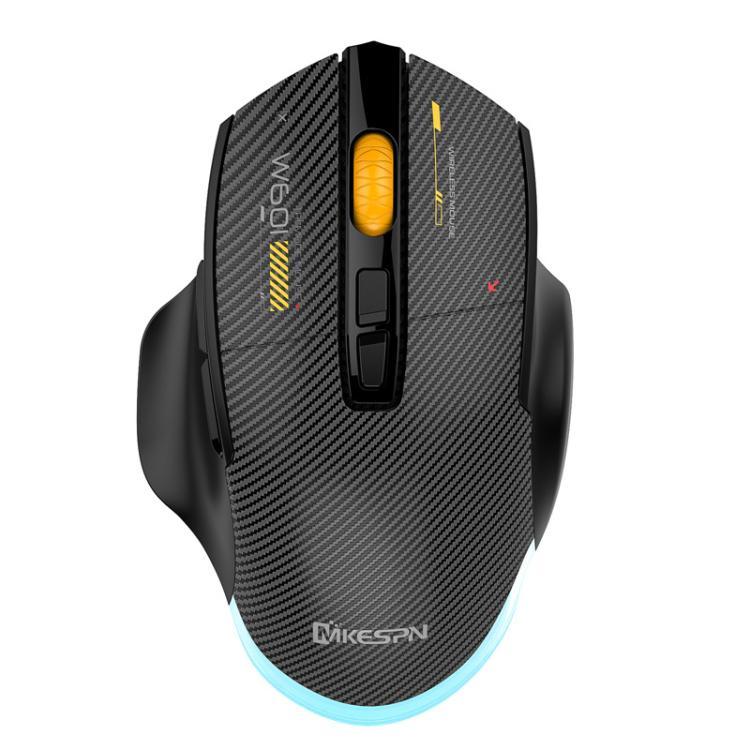 MKESPN W601 무음 무선 트라이 모드 매크로 게이밍 마우스 카본 파이버 12800DPI 블루투스 마우스