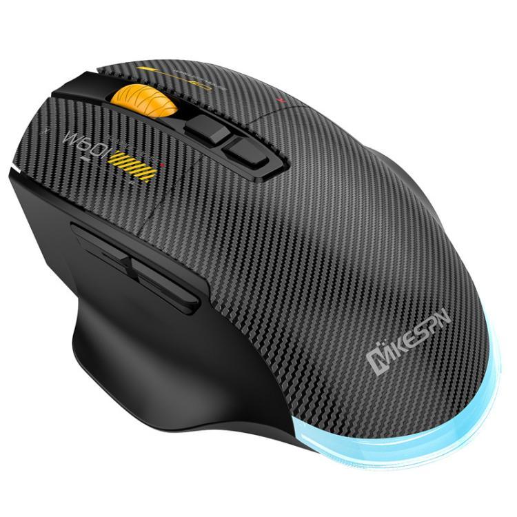 MKESPN W601 무음 무선 트라이 모드 매크로 게이밍 마우스 카본 파이버 12800DPI 블루투스 마우스