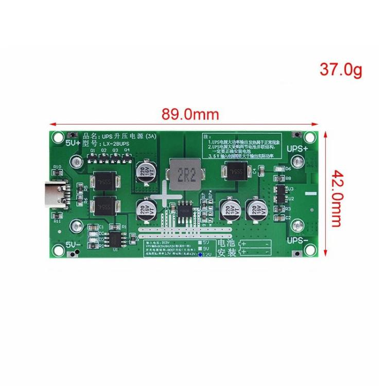 15W 3A 고출력 UPS18650 리튬 배터리 부스트 충전 모듈, 5V, 9V, 12V