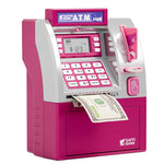 모의 ATM 자동 입출금기 스마트 비밀번호 카드 스와이프 어린이 저금통