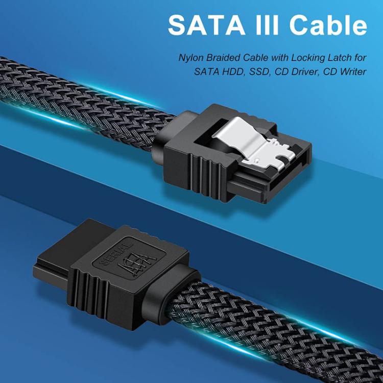 SATA3.0 알루미늄 호일 차폐 꼬임 케이블 본체 컴퓨터 하드 드라이브 전원 케이블, 0.5m