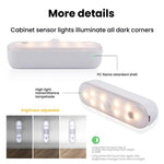자기식 LED 캐비닛등 모션 센서 충전식 램프 20 LED 3색 온도, A68-3A-11cm