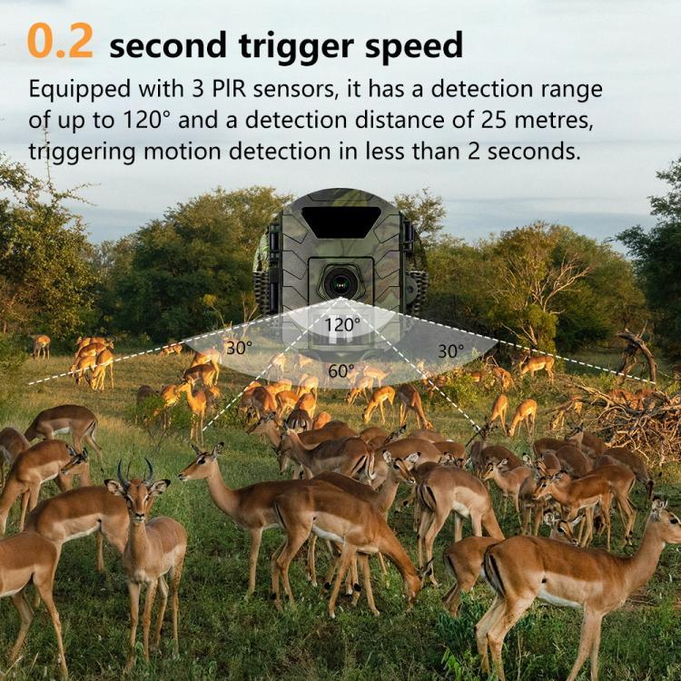 초고화질 8K 비디오 60MP 사진 와이파이 사냥 카메라, PR803W