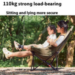 Naturehike Outdoor Folding High Back Moon Lounge Chair Camping Backrest Chair