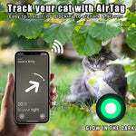 AirTag 2세대 / AirTag 1세대 트래커 실리콘 커버 작은 데이지 반려동물 목걸이 개 목걸이 벨과 앞뒤 필름 포함