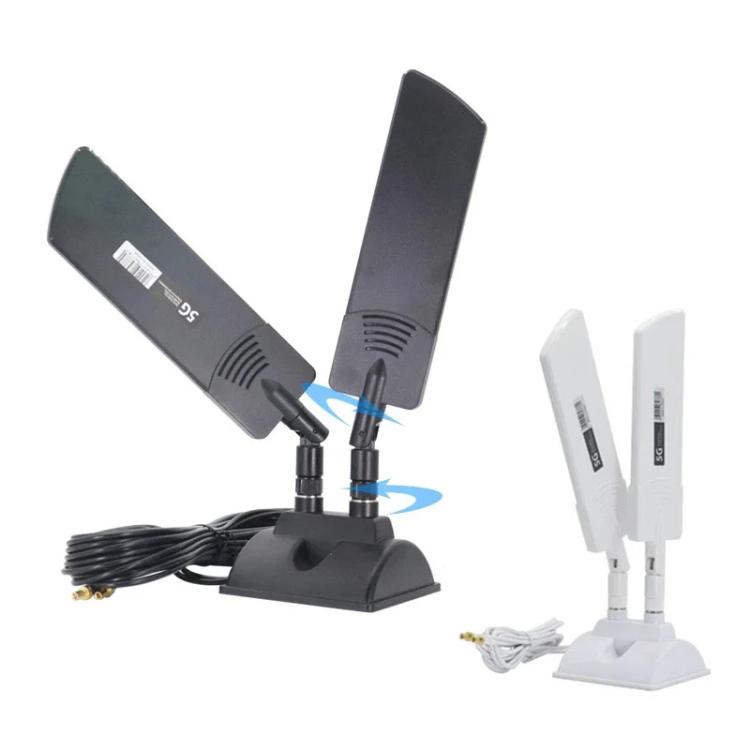 42dbi 5G 라우터 외부 안테나 실외 장거리 WiFi 신호 증폭기, SMA 수컷 검정, TS9 검정, SMA 수컷 흰색, TS9 흰색