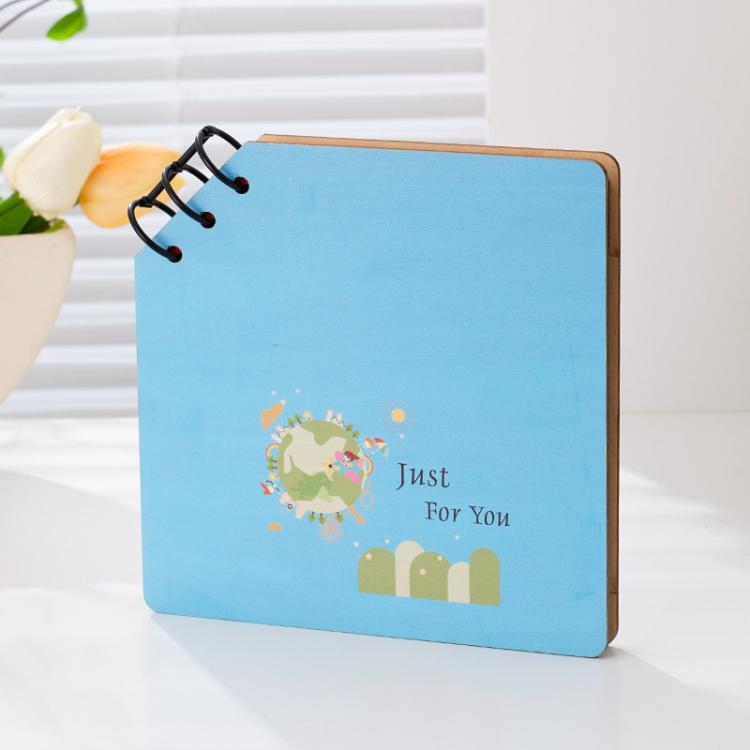 DIY 나무 정사각형 기념 앨범 어린이 성장 사진 앨범 만화 사진책, 베스트 프렌즈, 행복, 당신만을 위해, 영원한 사랑