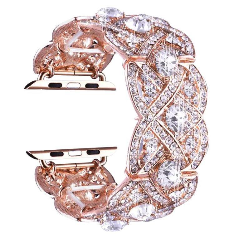 꽃잎 모양 메탈 다이아몬드 손목 밴드 스트랩, 애플 워치 시리즈 9 / 8 / 7 / 6 / SE / 5 / 4 / 3용, 1215 실버, 1202 실버, 1215 블랙, 1202 블랙, 1215 로즈 골드, 1202 로즈 골드, 1202 로즈 골드 레드, 1215 골드