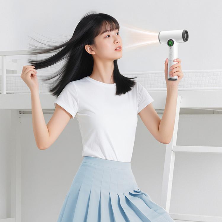 무선 헤어 드라이어 30,000 RPM 고속 모터, 100단계 조절 쿨/웜 에어, 15600mAh 장시간 배터리