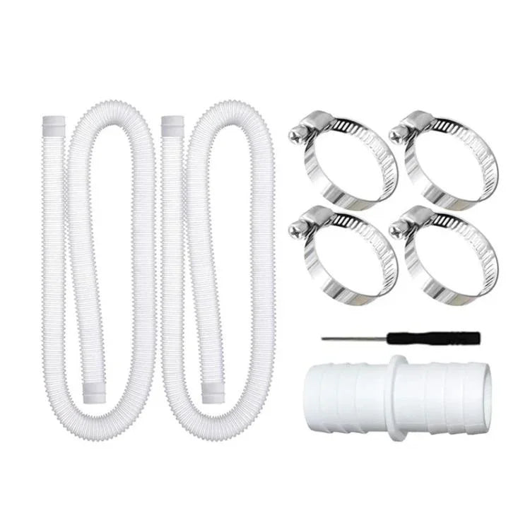 32mm 풀 호스 + 커넥터 + 드라이버 인텍스 300 GPH/530 GPH용, 1.5m 흰색 호스, 1.5m 파란색 호스, 1m 파란색 호스, 1m 흰색 호스
