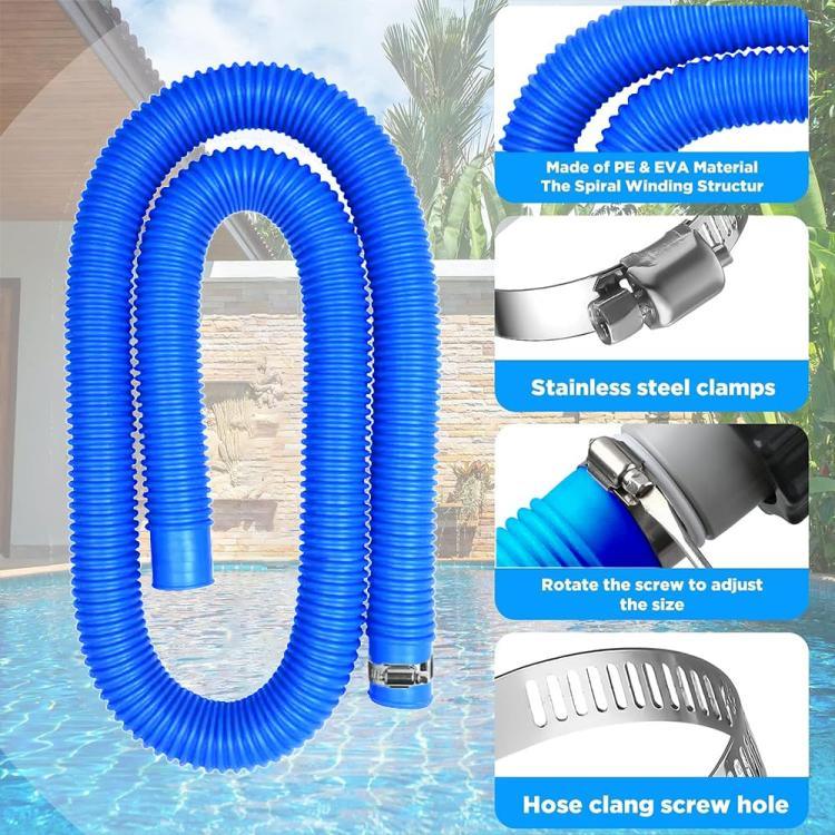 32mm 풀 호스 + 커넥터 + 드라이버 인텍스 300 GPH/530 GPH용, 1.5m 흰색 호스, 1.5m 파란색 호스, 1m 파란색 호스, 1m 흰색 호스