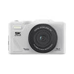 W1 5K HD 디지털 카메라 75MP 18배 디지털 줌 WiFi 비디오 녹화기 플립 스크린 포함, W1 화이트, W1 블랙