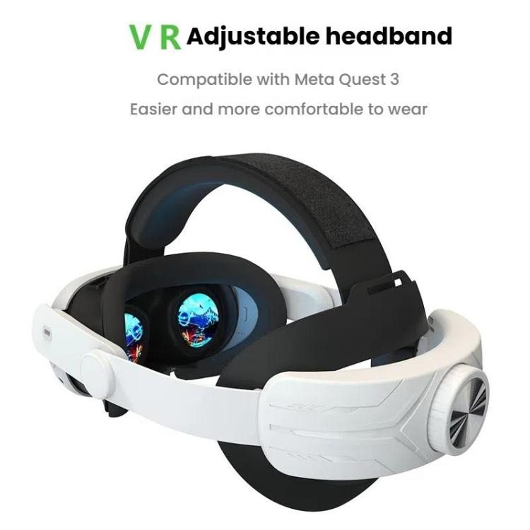 Meta Quest 3 / 3S용 조절 가능한 헤드밴드 무압박 VR 헤드 스트랩 액세서리