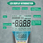 DUOYI Digital Brake Vacuum Pump Measuring Gauge Differential Pressure Gauge