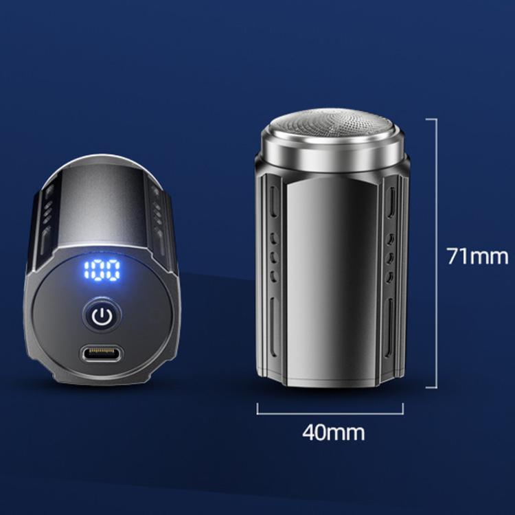 LCD 디스플레이 남성용 휴대용 전기 면도기 – 여행용 미니 면도기, USB Type-C 고속 충전, 방수 및 세척 가능 디자인, 6날 헤드 다크 메탈릭 그레이, 플로팅 블레이드 다크 메탈릭 그레이, 6날 헤드 블랙, 플로팅 블레이드 블랙