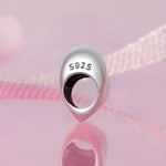 S925 Sterling Silver Glossy Heart Bracelet Beads