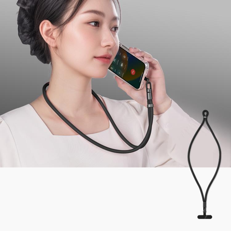 조절 가능한 휴대폰 목걸이, 자동 잠금 360도 회전 방지 엉킴 디자인 & TPU 클립, 목걸이 검정, 목걸이 주황, 목걸이 녹색, 크로스바디 검정, 크로스바디 주황, 크로스바디 녹색