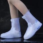25cm 야외용 두꺼운 내마모성 하이 튜브 비 방지 신발 커버, M 34-36, L 37-39, XL 40-42, XXL 43-45, XXXL 45-46