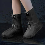 25cm 야외용 두꺼운 내마모성 하이 튜브 비 방지 신발 커버, M 34-36, L 37-39, XL 40-42, XXL 43-45, XXXL 45-46