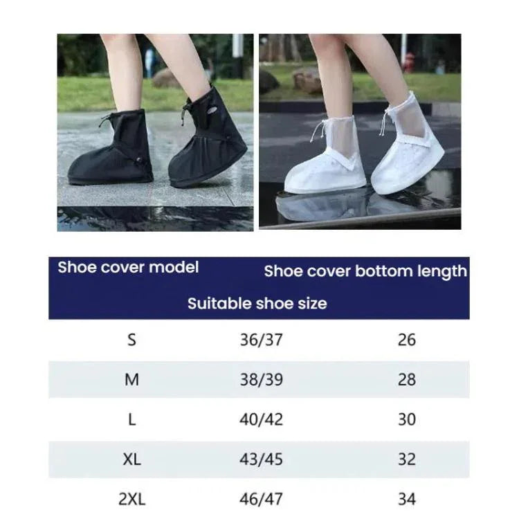 사이클링 야외용 두꺼운 내마모성 중간 길이 비 부츠, S 36-37, M 38-39, L 40-42, XL 43-45, XXL 46-47