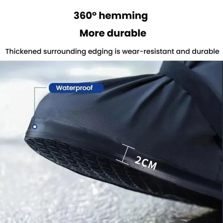 사이클링 야외용 두꺼운 내마모성 중간 길이 비 부츠, S 36-37, M 38-39, L 40-42, XL 43-45, XXL 46-47