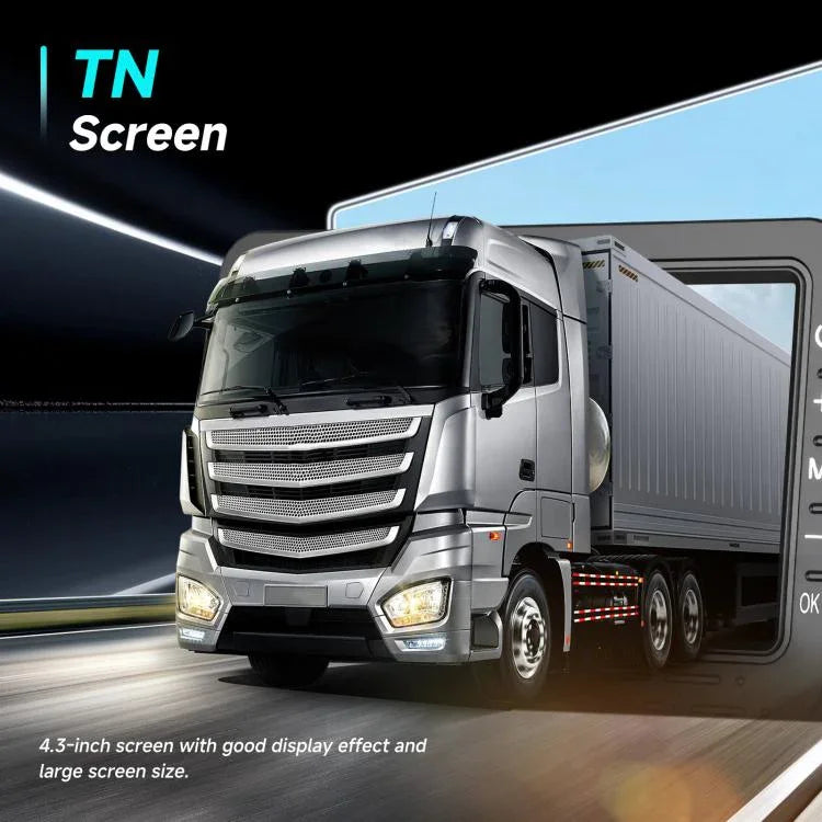 4.3인치 디지털 무선 HD 1대1 후방 디스플레이 차량 중앙 제어 올인원 기기, 긴 번호판 홀더 북미용, 짧은 번호판 홀더 유럽용 포함