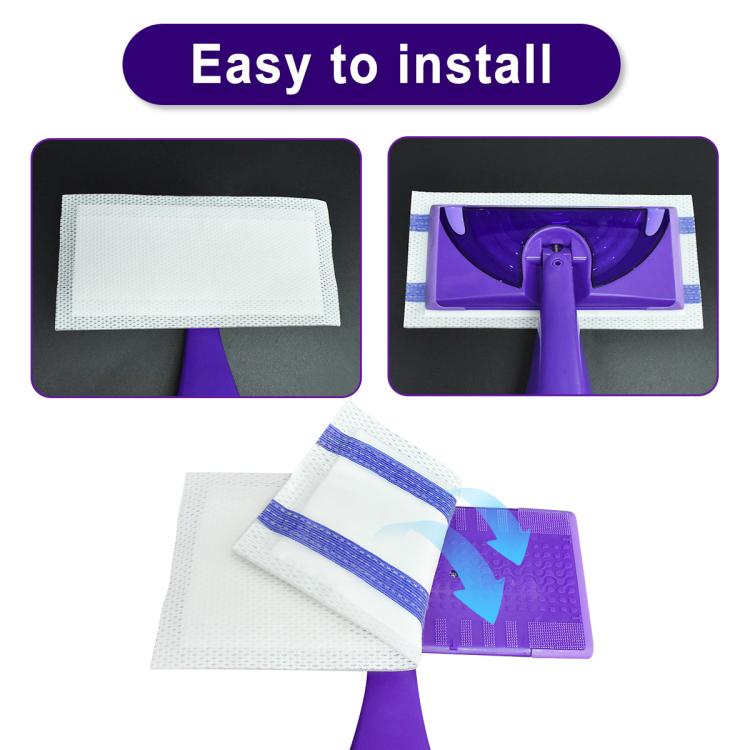 3개입 /팩 일회용 걸레 패드 Swiffer WetJet 중장비 청소용, 다중 표면, 줄무늬 없음, 빠른 청소, 흰색