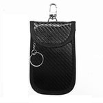 RFID 차단 차량 키 홀더 안티 스키밍 카본 파이버 키 케이스 차량용, 신용카드 및 전자기기용, 중간 빨간선, 중간 초록선, 작은 검은선