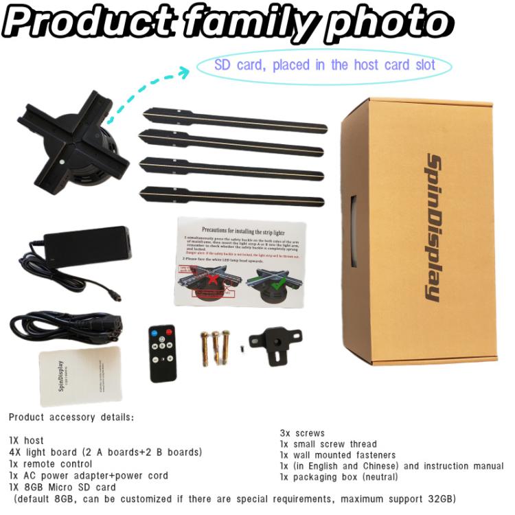 60cm 3D 홀로그램 팬 1600x720 해상도 & 720 LED WiFi/앱 DIY 콘텐츠 제어, 미국 플러그, 유럽 플러그, 영국 플러그, 호주 플러그