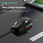 MKESPN X13 RGB 풀 스피드 유선 게이밍 마우스 12400 DPI 10키 듀얼 스크롤 휠 스윙 매크로 프로그래밍 가능 마우스, X13