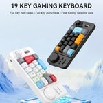 MKESPN 19키 USB-C 유선 게이밍 키보드 매크로 프로그래밍 가능 핫스왑 디자인, 컨트롤 노브 및 조이스틱 스크롤 휠 포함, K811 블랙