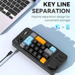 MKESPN 19키 USB-C 유선 게이밍 키보드 매크로 프로그래밍 가능 핫스왑 디자인, 컨트롤 노브 및 조이스틱 스크롤 휠 포함, K811 블랙