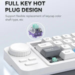 MKESPN 19키 USB-C 유선 게이밍 키보드 매크로 프로그래밍 가능 핫스왑 디자인, 컨트롤 노브 및 조이스틱 스크롤 휠 포함, K811 블랙