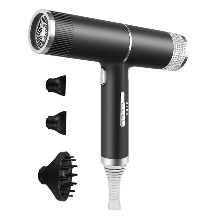 T-Shaped Hair Dryer with Smart Inverter Technology High-Power Blow Dryer for Home & Salon Use, EU Plug, EU Plug With 3 Nozzles, US Plug, US Plug With 3 Nozzles, UK Plug, UK Plug With 3 Nozzles