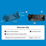 APEXEL BinoClamp Pro 퀵 릴리스 쌍안경 마운트 키트 360도 회전 알루미늄 쌍안경 홀더, APL-F007