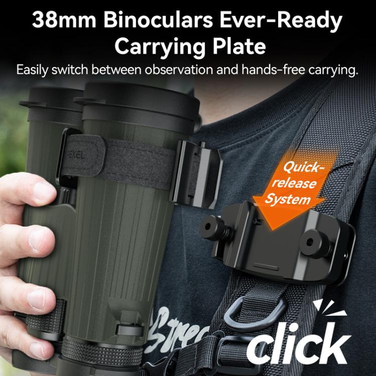 APEXEL BinoClamp Pro 퀵 릴리스 쌍안경 마운트 키트 360도 회전 알루미늄 쌍안경 홀더, APL-F007
