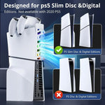 PS5 Slim 컨트롤러용 2-in-1 충전 스테이션 쿨링 팬 RGB 조명 포함